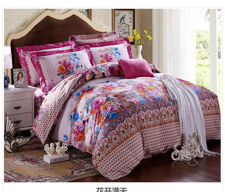 加厚全棉斜紋磨毛大版花床上用品四件套 廠家直供，特價批發全解析